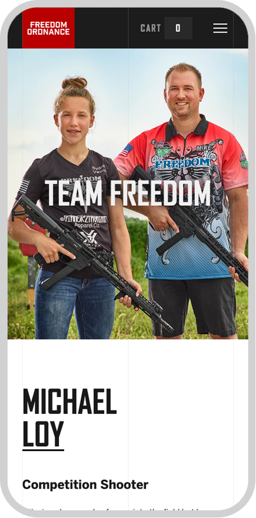 Freedom Ordnance Mobile Team Page
