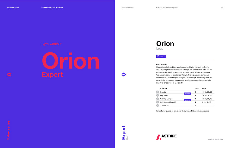 Astride Fitness Guide Orion Expert