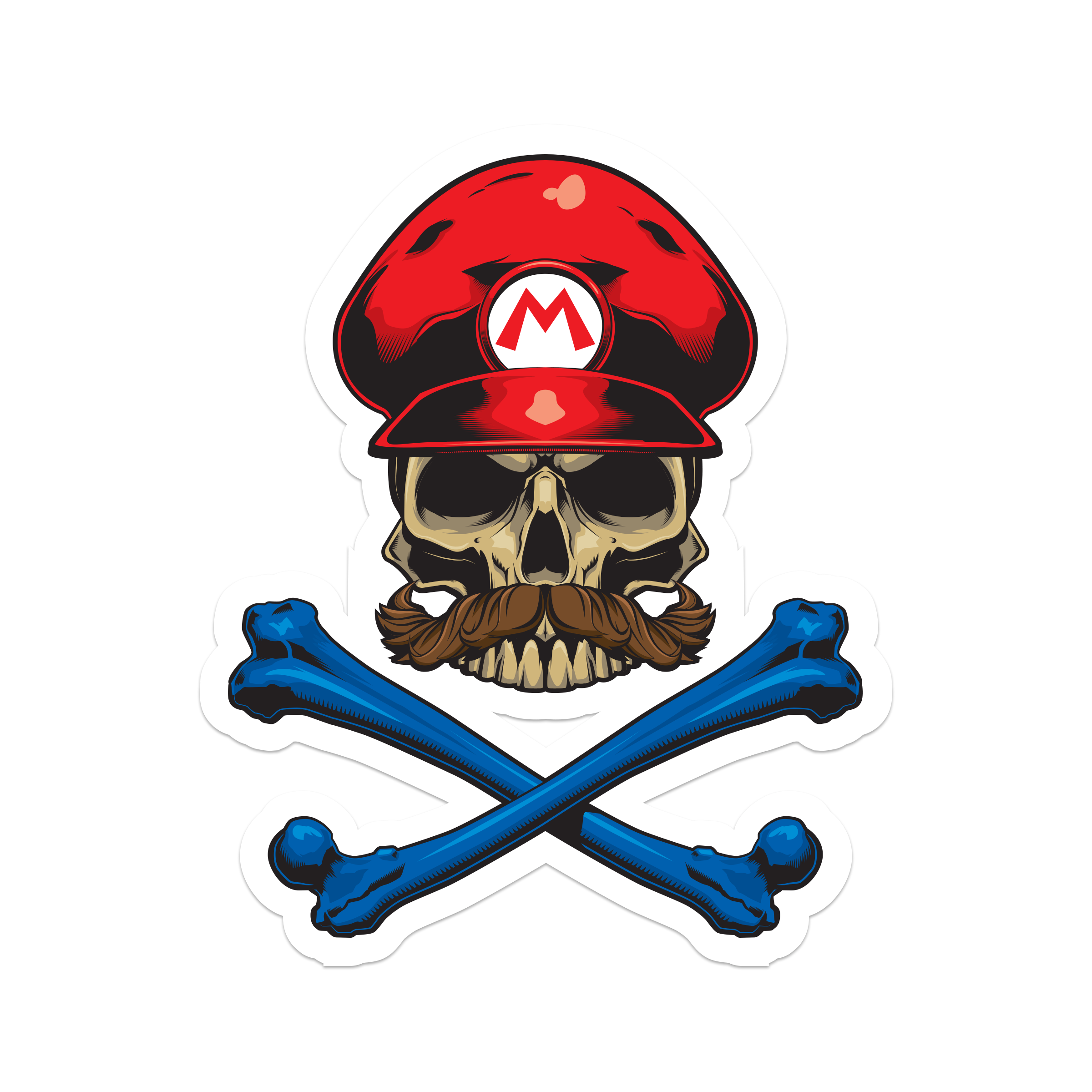 Red Crossbones Sticker – Franklin Design Co