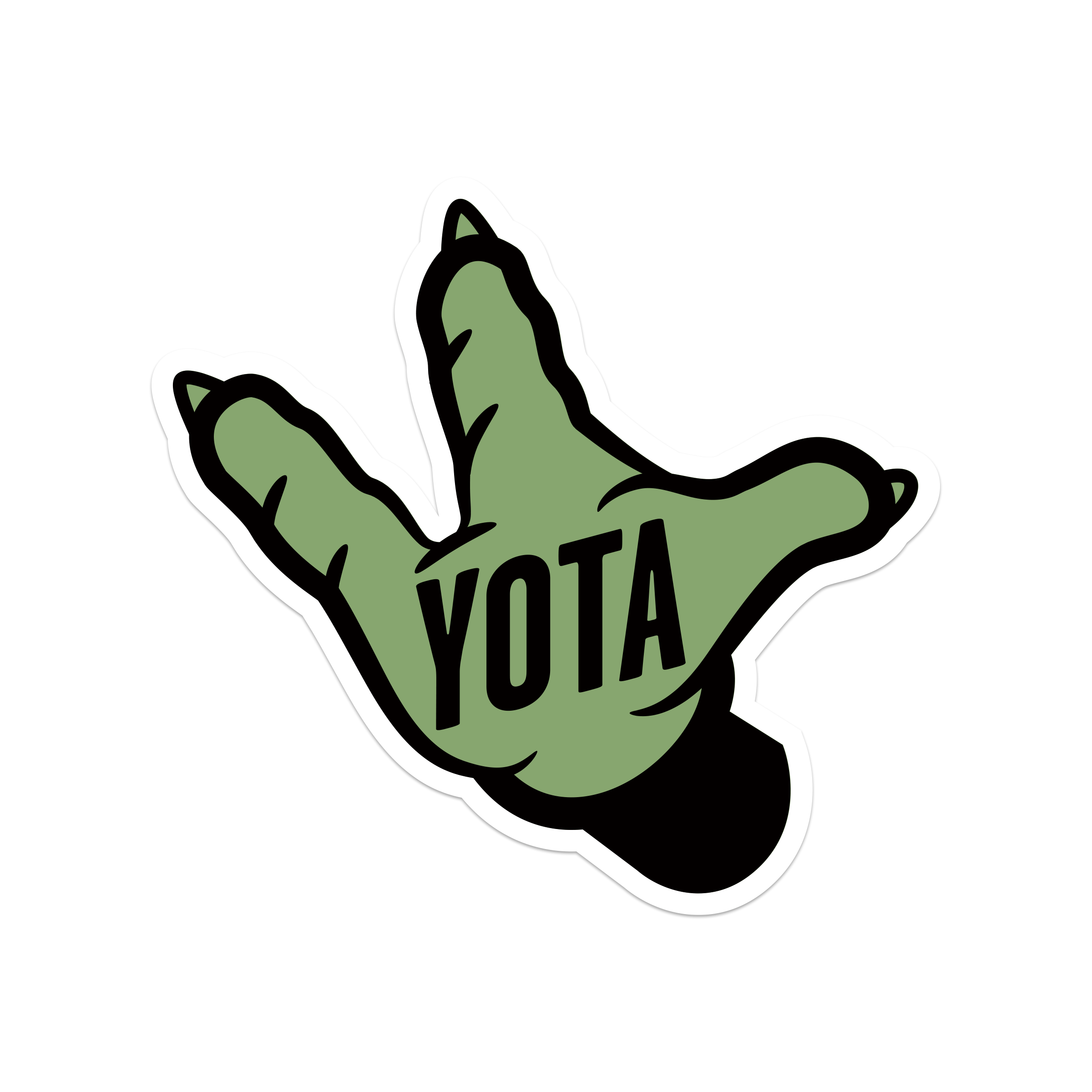 Yota Toyota Hand Sticker